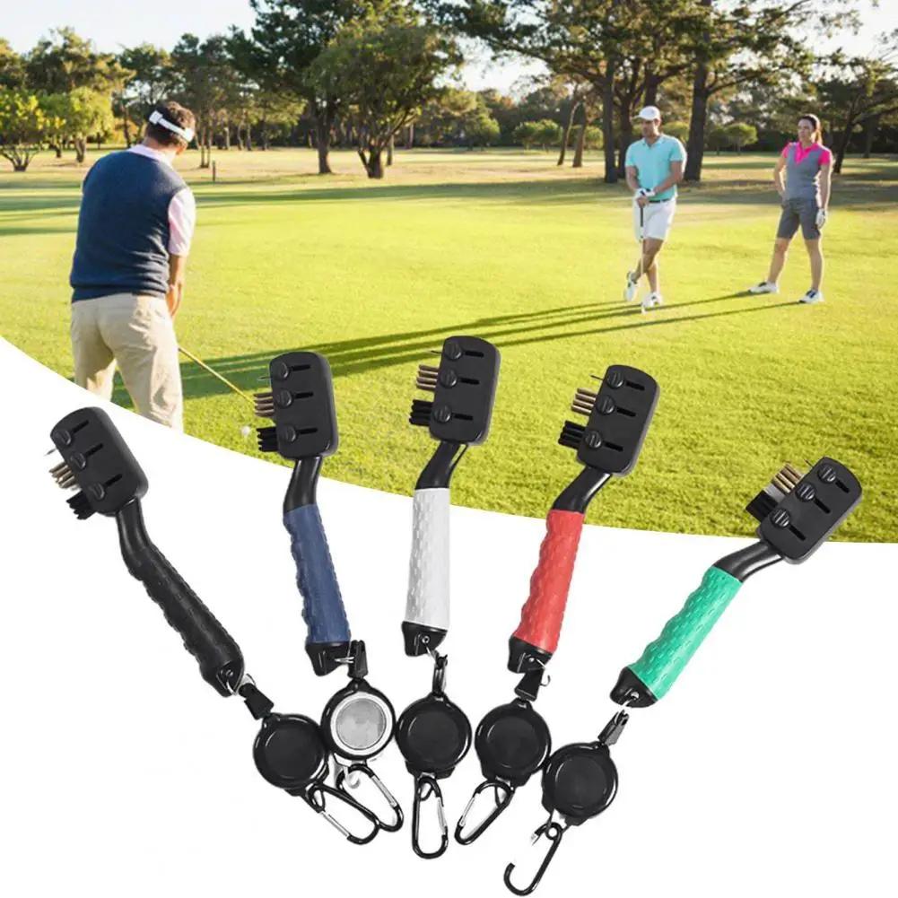 Practical 3-in-1 Golf Club Cleaning Brush Tool Golf Pole Brush Lightweight  Expansion Brace
